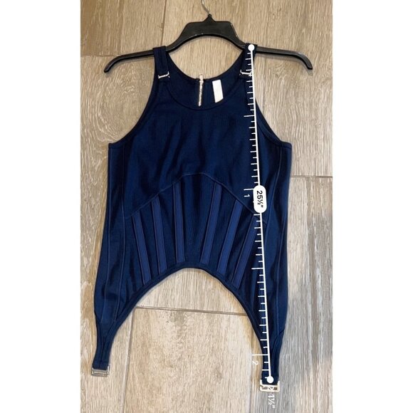DION LEE Ribbed Stretch Organic Cotton Corset Tank Size M - Picture 9 of 14